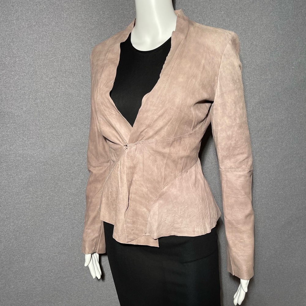 Rick Owens Asymmetric Lambskin Jacket